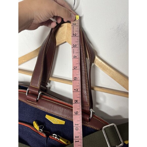 Kipling Crossbody Handbag Tote Purse Navy With Yellow Accents EUC - Picture 15 of 16